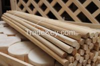 Wood Broom Handle, Broom Stick From Russia