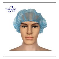 Disposable Non woven Blue 21" Bouffant Cap