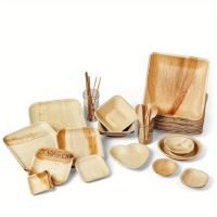 ARECA PALM PLATE ROUND AND SQUARE / BIO BASED MATERIAL / SUITABLE FOR FOOD TRUCKS FAST CASUAL DINING AND ZERO WASTE RETAIL EXPORT