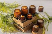 TERMINALIA CATAPPA LEAF INFUSED NATURAL PLANT BASED SCENTED CANDLE FOR PURE AROMATHERAPY AND RELAXING ATMOSPHERE