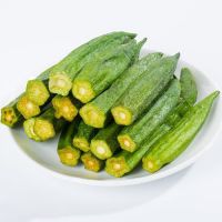 NATURAL VACUUM DRIED OKRA / LOW TEMPERATURE PROCESS / CRISPY TEXTURE / CLEAN LABEL PRODUCT