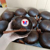 BIODEGRADABLE COCONUT SHELL BOWL / HANDCRAFTED FROM
