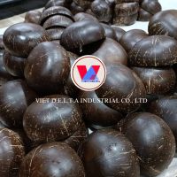 NATURAL HANDMADE COCONUT SHELL BOWL / FOOD SAFE POLISHED INTERIOR / ZERO WASTE KITCHEN ACCESSORY