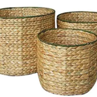 WHOLESALE WATER HYACINTH LAUNDRY BASKET HANDCRAFTED