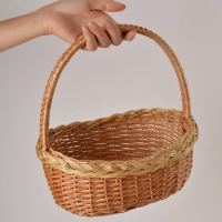 HANDMADE BAMBOO BASKET FOR STORAGE DECOR