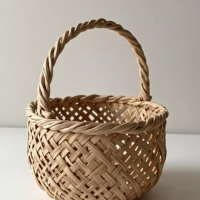 NATURAL BAMBOO BASKET FOR HOME ORGANIZING