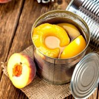 NATURAL CANNED YELLOW PEACHES - ISO &amp