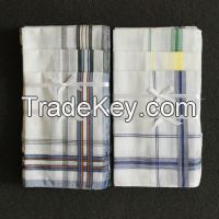 Good Quality Wholesale Cheap Cotton Stripe Men's Handkerchief