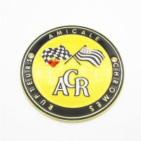 Round Gold Enamel Car Emblem