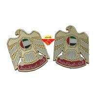 Gold magnetic falcon badge