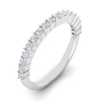Eternity 14k White Gold Plated 925 Silver RIng From India