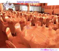 White Satin Band Cotton Tablecloths For Rectangle Table Decorations In Banquets, Events, Weddings