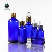 empty cobalt blue perfume glass bottles 50ml glass e-liquid bottle dropper 100ml free samples