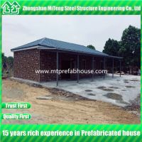 Prefab House Kits With 3 Bedroom and One Living room with Cultural Stone Sandwich Panel