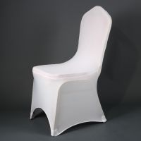 wholesale universal cheap spandex lycra stretch chair cover to buy with arched front for sale From China