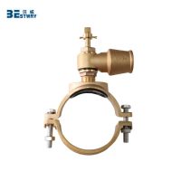 Bronze self tapping screw down valve ferrule with straps