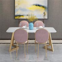 Nordic Marble Rectangular Dining Table And Chair Set Nordic Marble Rectangular Dining Table And Chair Set