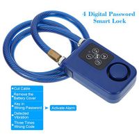 outdoor waterproof anti theft alarm 4 digital bike combination lock 