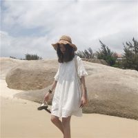 Summer dress girl&#039;s solid color dress