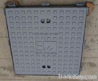 Square manhole cover and frame