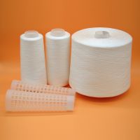 42S/2 Hubei Yarn Raw white on paper cone TFO virgin bright 100% spun polyester yarn