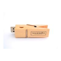 Unique Design Wooden Clothes Pin usb stick 128 gb From China
