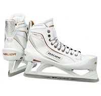 New Bauer One100LE Ice Hockey Goalie skates size 6EE Senior white&gold men SR 