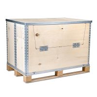 Custom Collapsible Storage Box Steel Strip Plywood Packaging Box