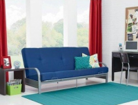 Sofas-bedroom Furniture-premium Full Size Metal Arm Frame With Blue Mattress-couches And Sofas-bring Contemporary Style And Functionality To Any Room-guaranteed!