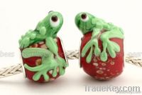 12*16mm frog, handmade lampwork glass charm, sold per package of 100pc