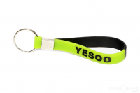 Printed rubber silicone bangle keychain holder