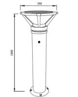 4W Intelligent LED Solar Lawn Lamp with Lithium Battery