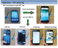 RFID Topaz512 13.56MHZ NFC mini keychain epoxy tag