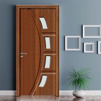 Ginchic Finished Surface and Interior Position Swing PVC/MDF Door From China