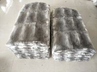 Natural Chinchilla Color rabbit fur plate   RP01-C 