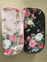 Fashion canvas children pencil case cute flowers pencil case small bag