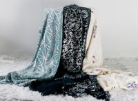 Silver Gold Stamping Flannel Blanket