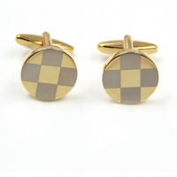 Round Check Cufflink