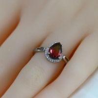 Gemstone Ring, Pear Shape Ring-sgr02-1