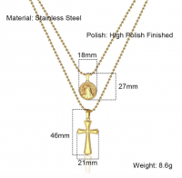 Stainless Steel Cross Necklace  From Taiwan
