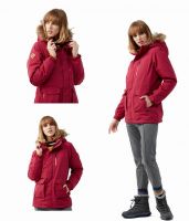 China Custom Women Winter Ski Warm Waterproof Down Fur Jacket 