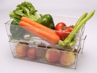 Clear Pet Stackable Fridge Bins and Freezer Organizer Refrigerator Bins Stackable Storage Box