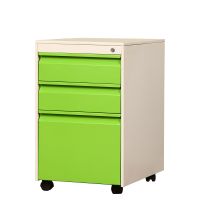 Two Color Metallic Furniture Mobile Pedestal Steel Filing Cabinet From China