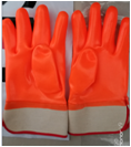 Orange Fluorescent PVC Dipped Safety Glove