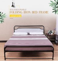 Hotel bedroom black metal frame folding bed