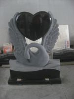 Cemetery usage swan statue heart shaped monument