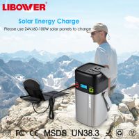 Wholesale Factory price for rechargeable lithium battery portable power station with double USB Type-c DC12V/5A out for camping
