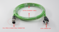 PROFINET PVC stranded CAT5 Network cable - VS-M12MS-IP20-93B-LI/3,0 - 1403496 