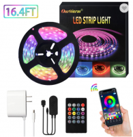 OurWarm LED Strip Lights,16.4ft SMD 5050 RGB LED Light Strip Kit LED Color Changing Lights with IR Remote From China