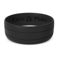 Custom Men&#039;s Black Silicone Wedding Ring - Infinity